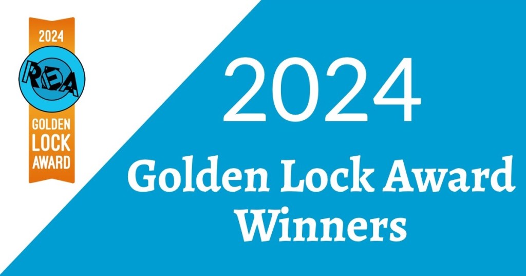 Reads, "2024 Golden Lock Award Winners" with an image of the award ribbon.