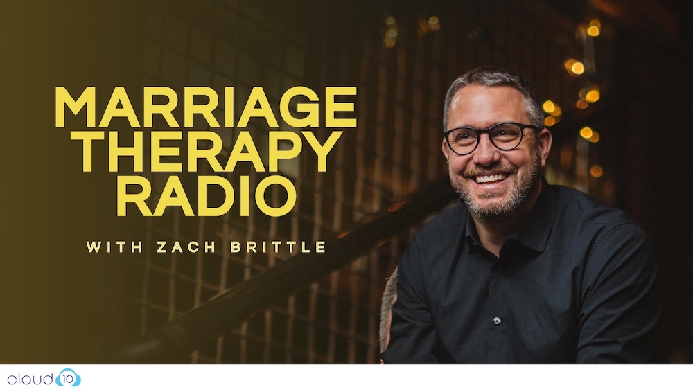 Marriage Therapy Radio with Zach Brittle promo image, depicting a man in glasses with a friendly smile.