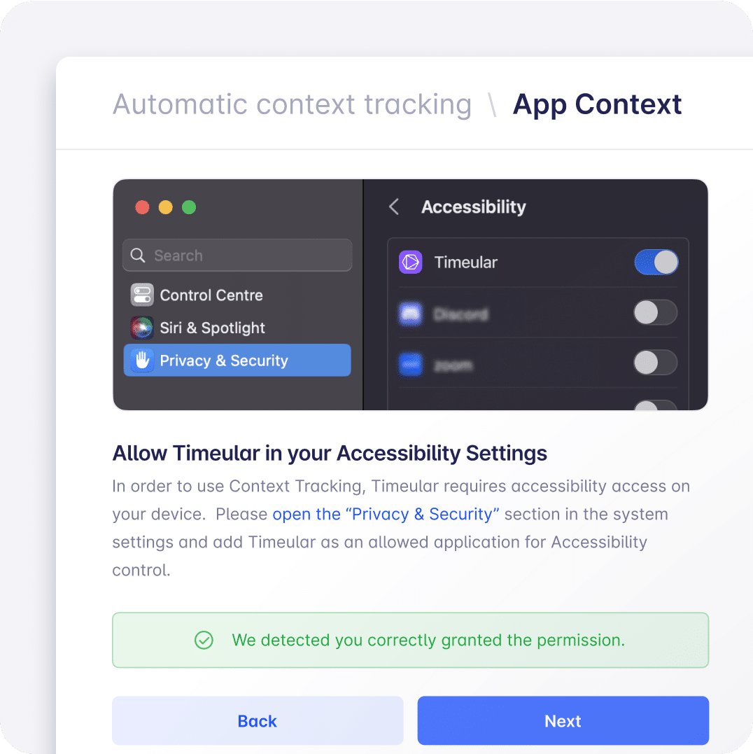 automatic time tracking in Timeular