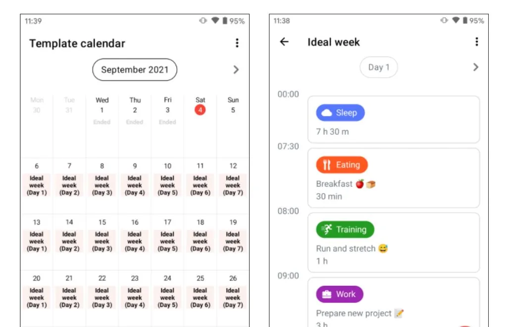 Free digital planner timetune timeular